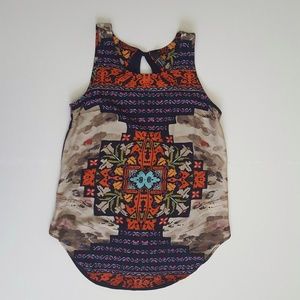 Apthropologie TJ Collections long silky tank